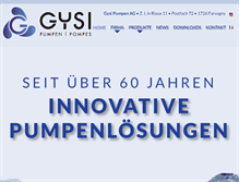 Tablet Screenshot of gysi-pumpen.ch